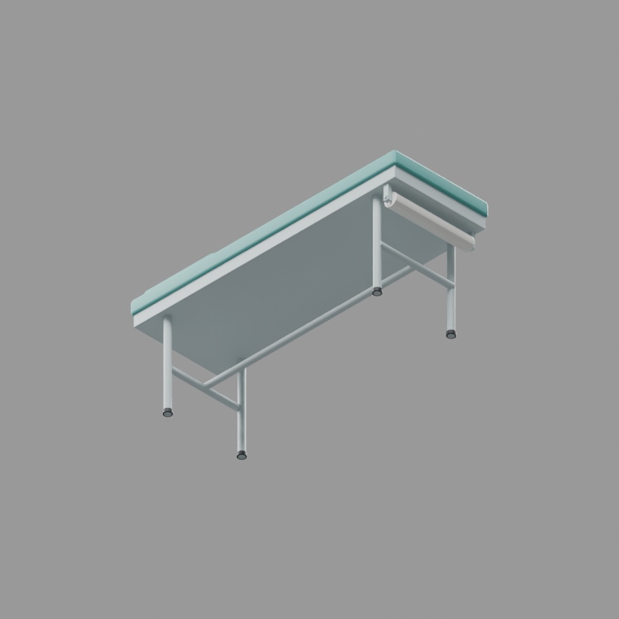 診察台|静止3D素材|Blender・FBX・GLB