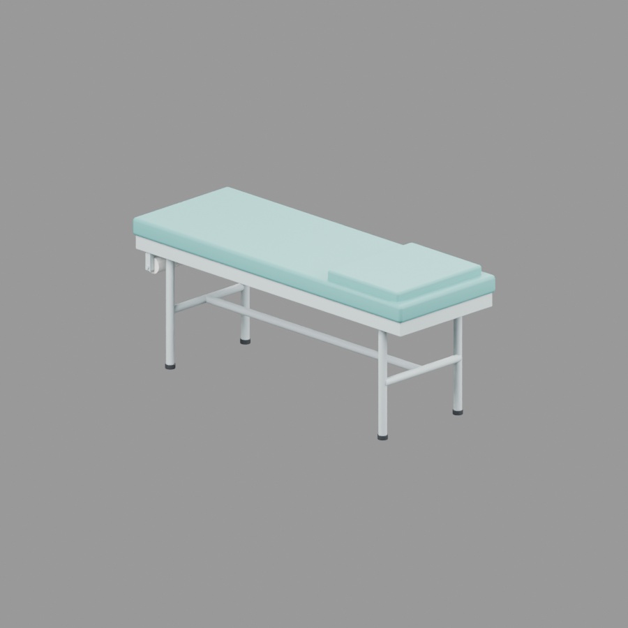 診察台|静止3D素材|Blender・FBX・GLB