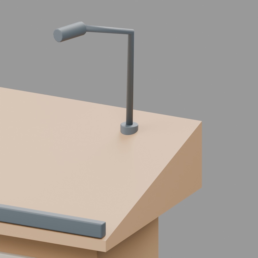 講演台|静止3D素材|Blender・FBX・GLB