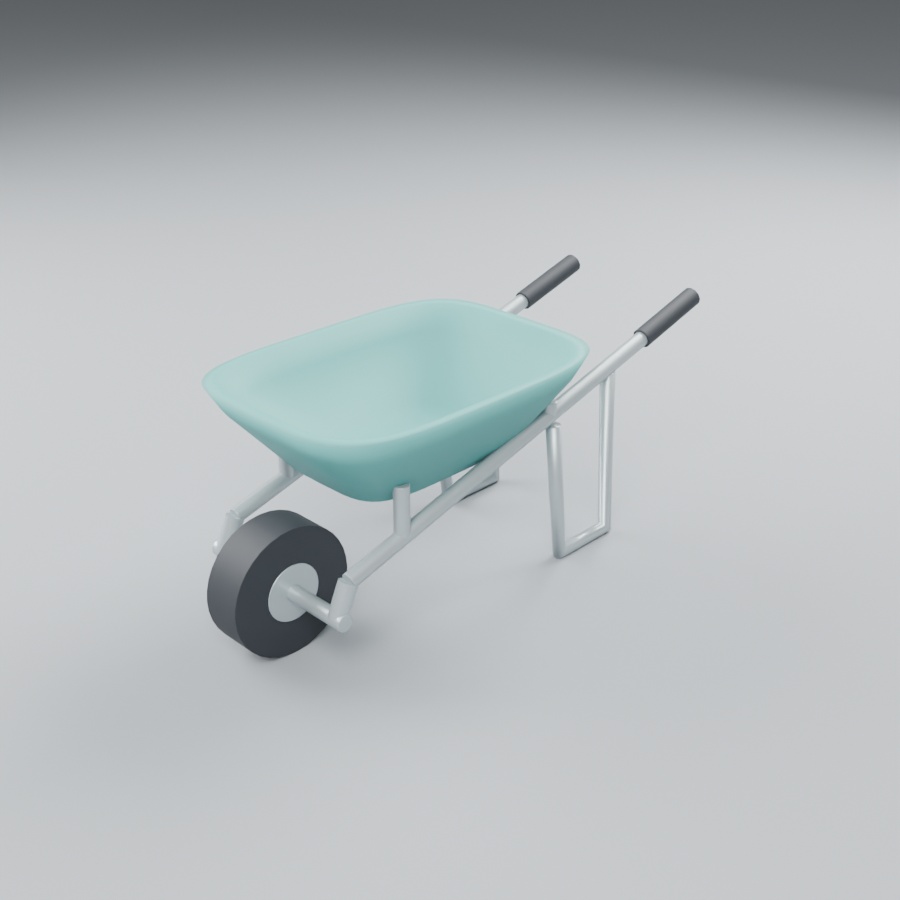 一輪運搬車|静止3D素材|Blender・FBX・GLB