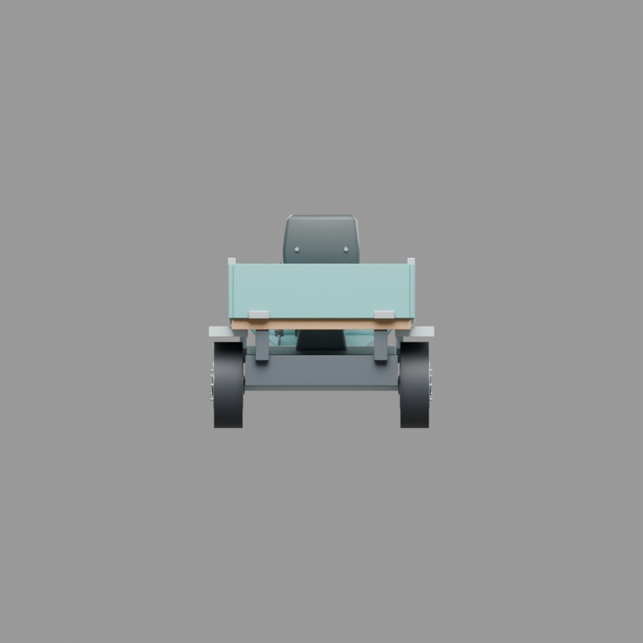 小型構内運搬車|静止3D素材|Blender・FBX・GLB