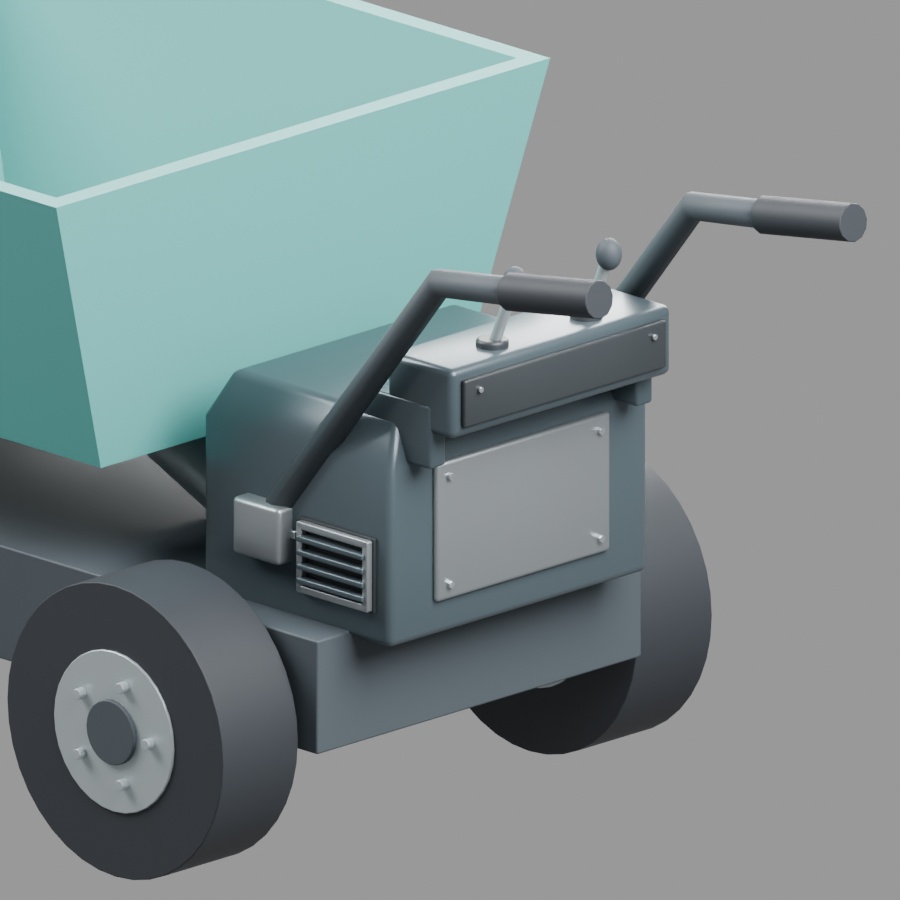 小型ダンプ運搬車|静止3D素材|Blender・FBX・GLB