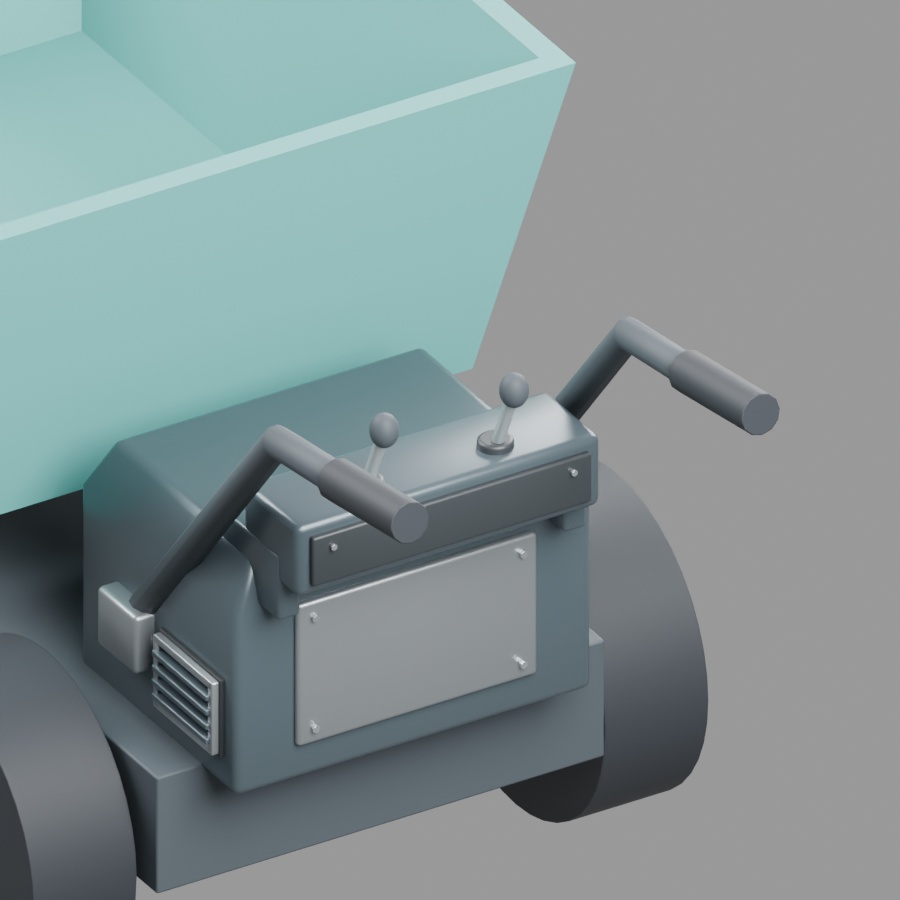小型ダンプ運搬車|静止3D素材|Blender・FBX・GLB