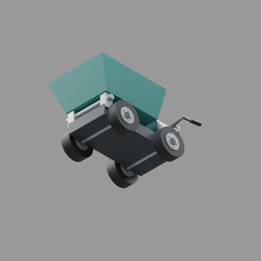 小型ダンプ運搬車|静止3D素材|Blender・FBX・GLB