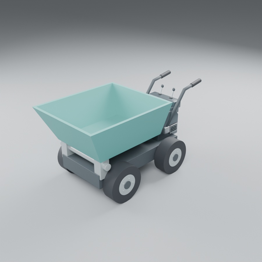 小型ダンプ運搬車｜静止3D素材｜Blender・FBX・GLB