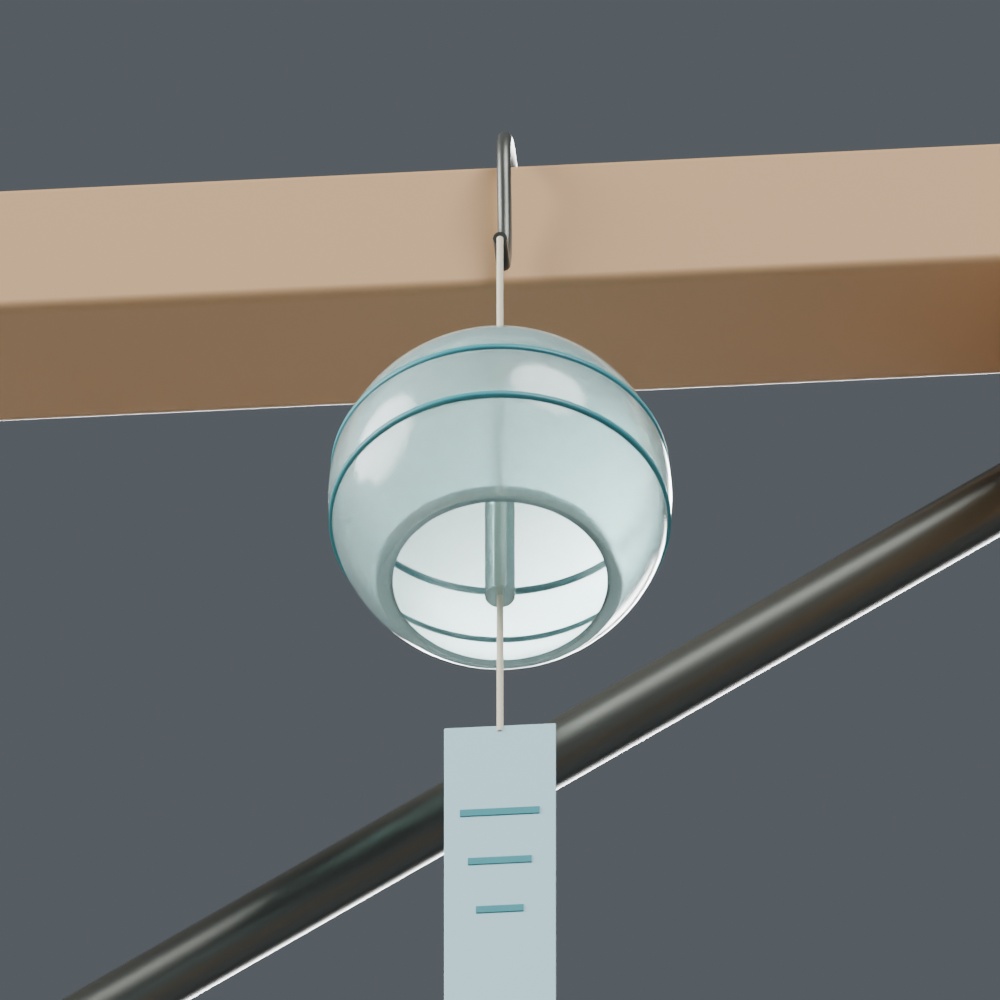 風鈴売りの露店|静止3D素材|Blender・FBX・GLB