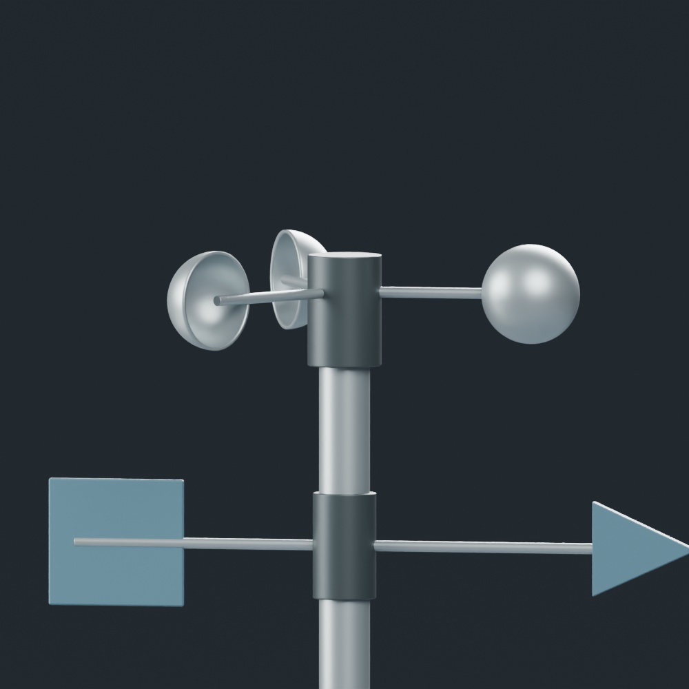 小さな気象観測所|静止3D素材|Blender・FBX・GLB