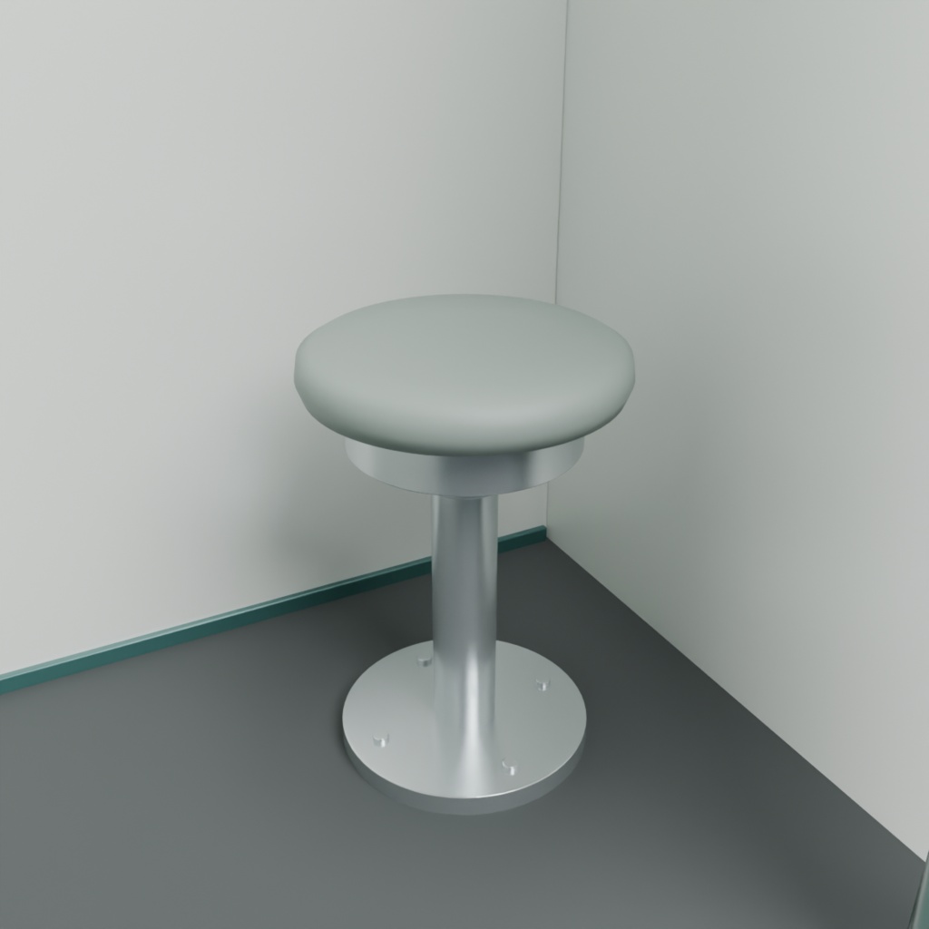 証明写真ブース|カーテン開・閉2状態|静止3D素材|Blender・FBX・GLB