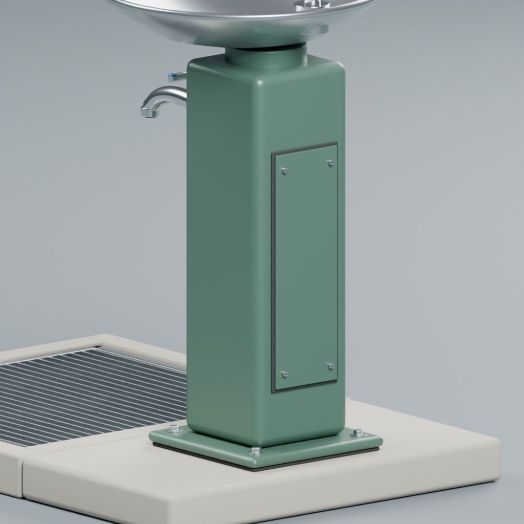 公園の飲水・手洗い設備|静止3D素材|Blender・FBX・GLB