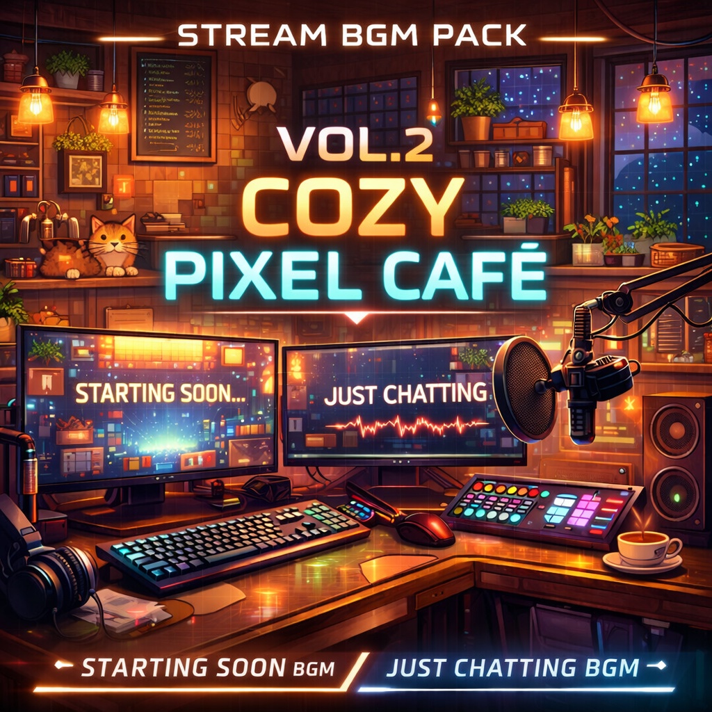 配信用BGMパック Vol.2：COZY PIXEL CAFÉ