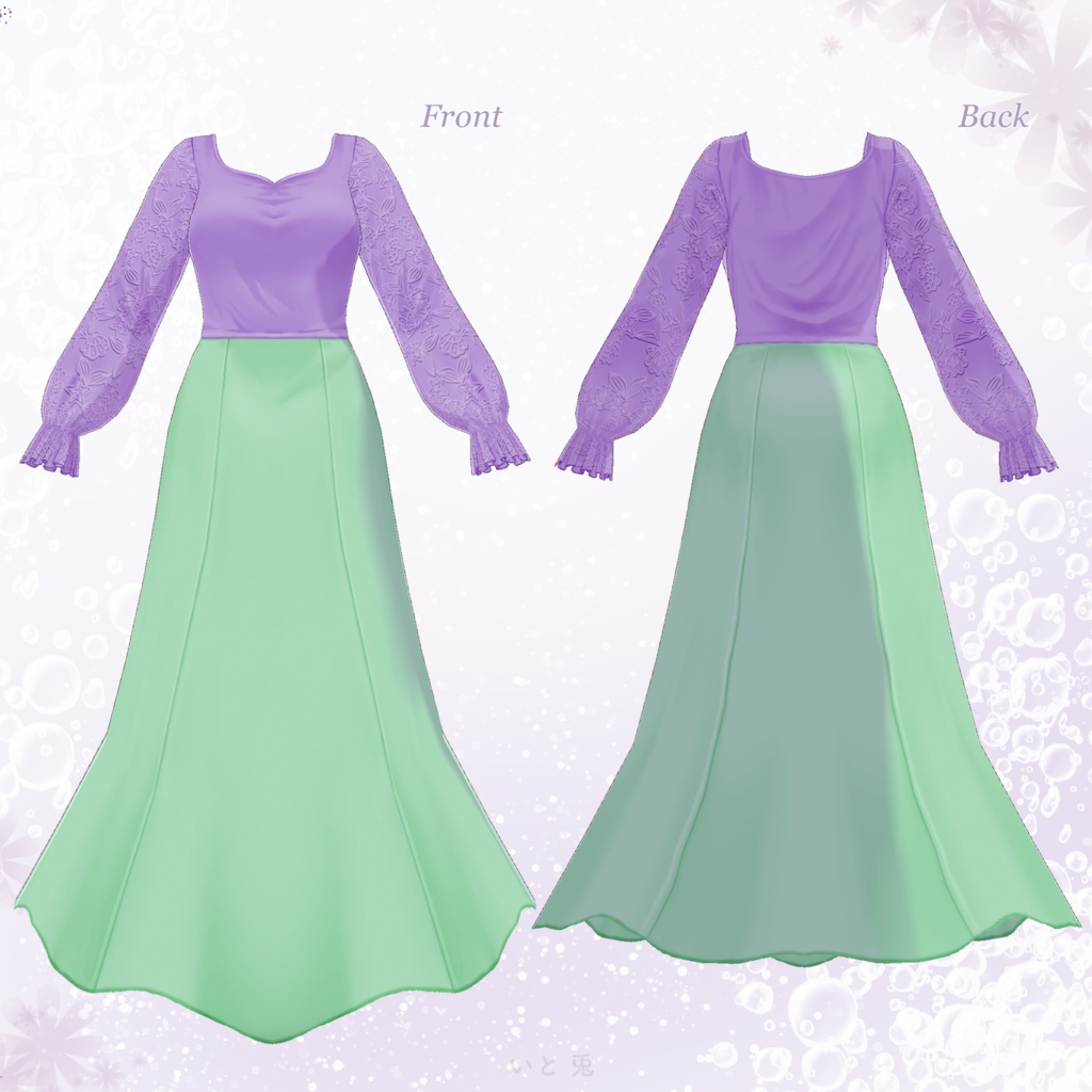 【#VRoid 衣装】MERMAID DRESS