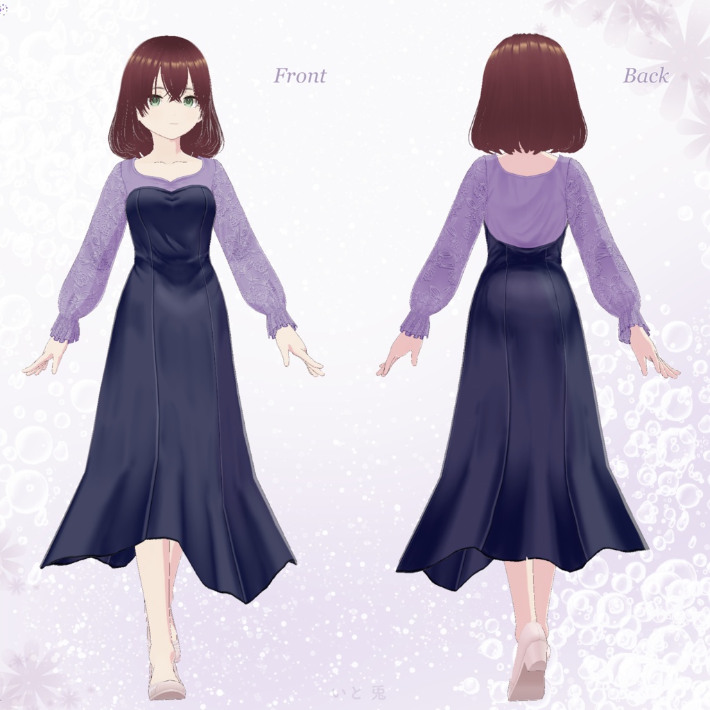 【#VRoid 衣装】MERMAID DRESS