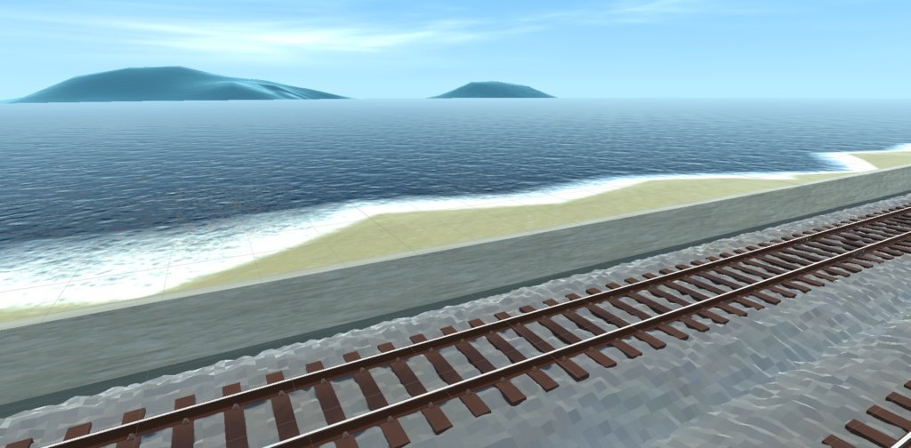 【VRChat】動く海岸車窓【時速60km】