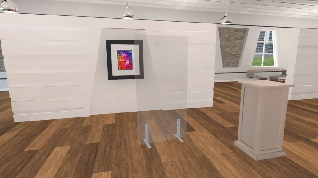 【VRChat】アクリル板のパーテーション