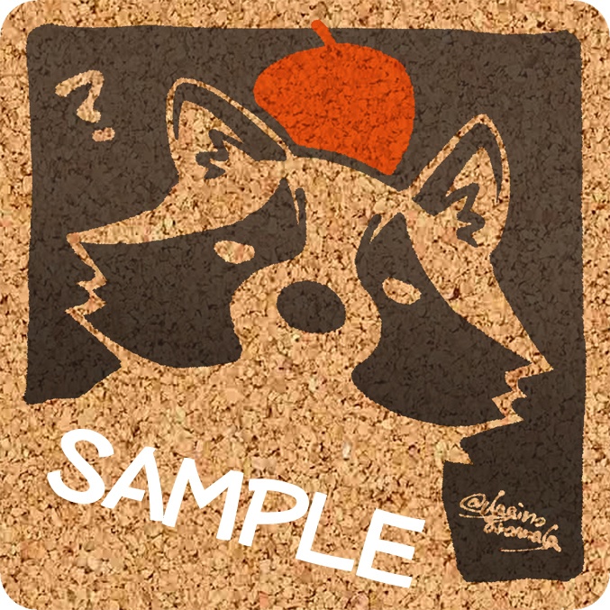 コルクコースター[アライグマ]