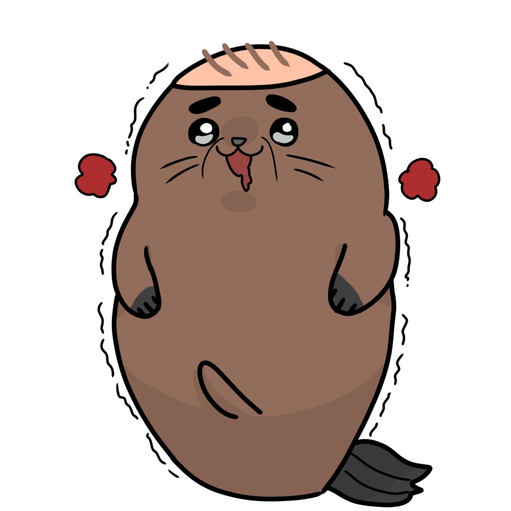 興奮しちゃったアザラシおじ