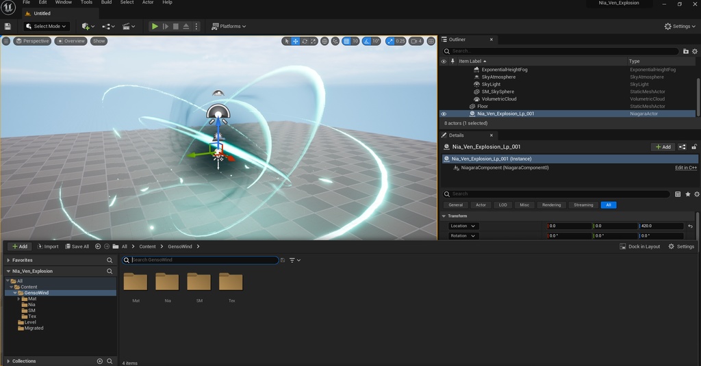 【UE5】WindVortex Effect