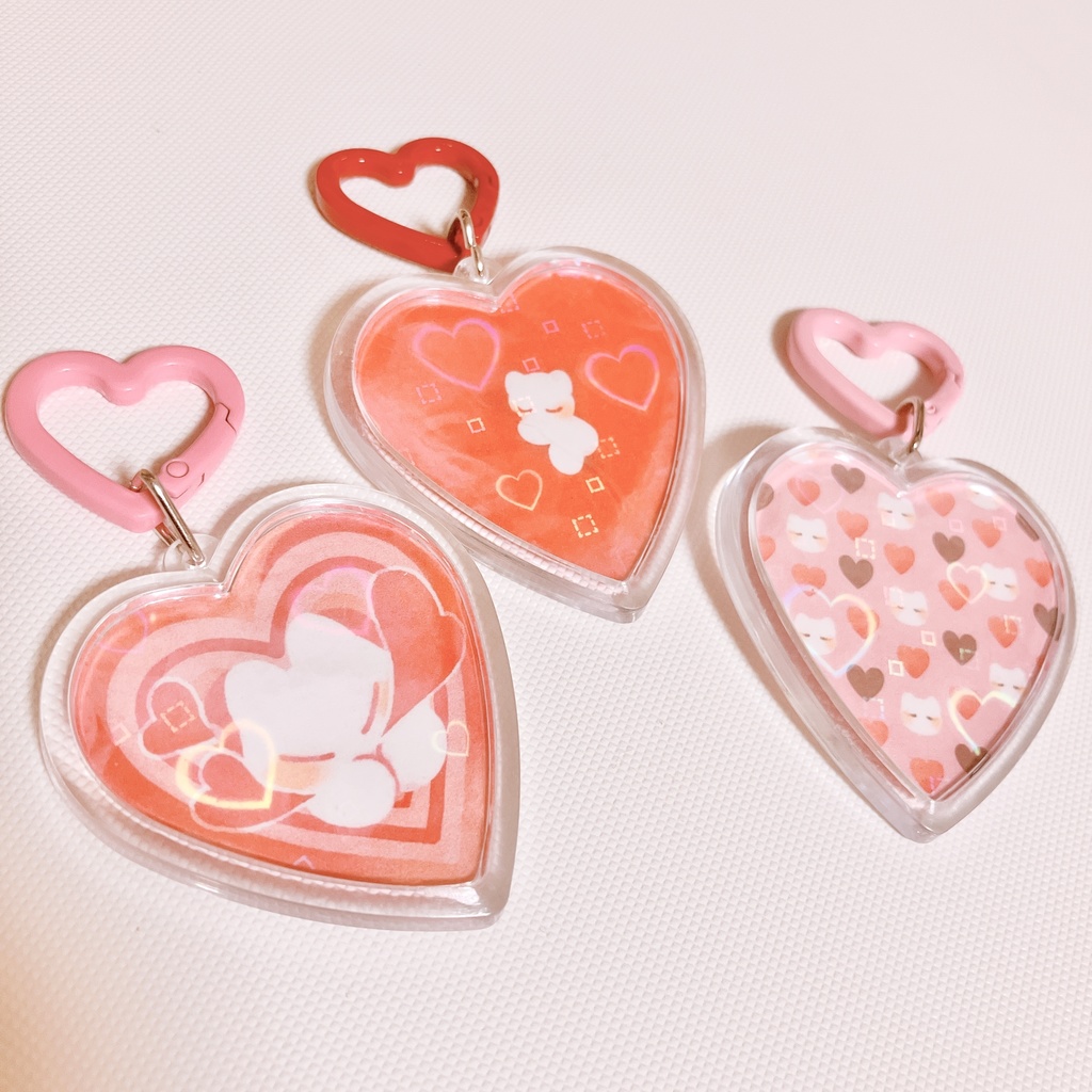 ハート型キーホルダー