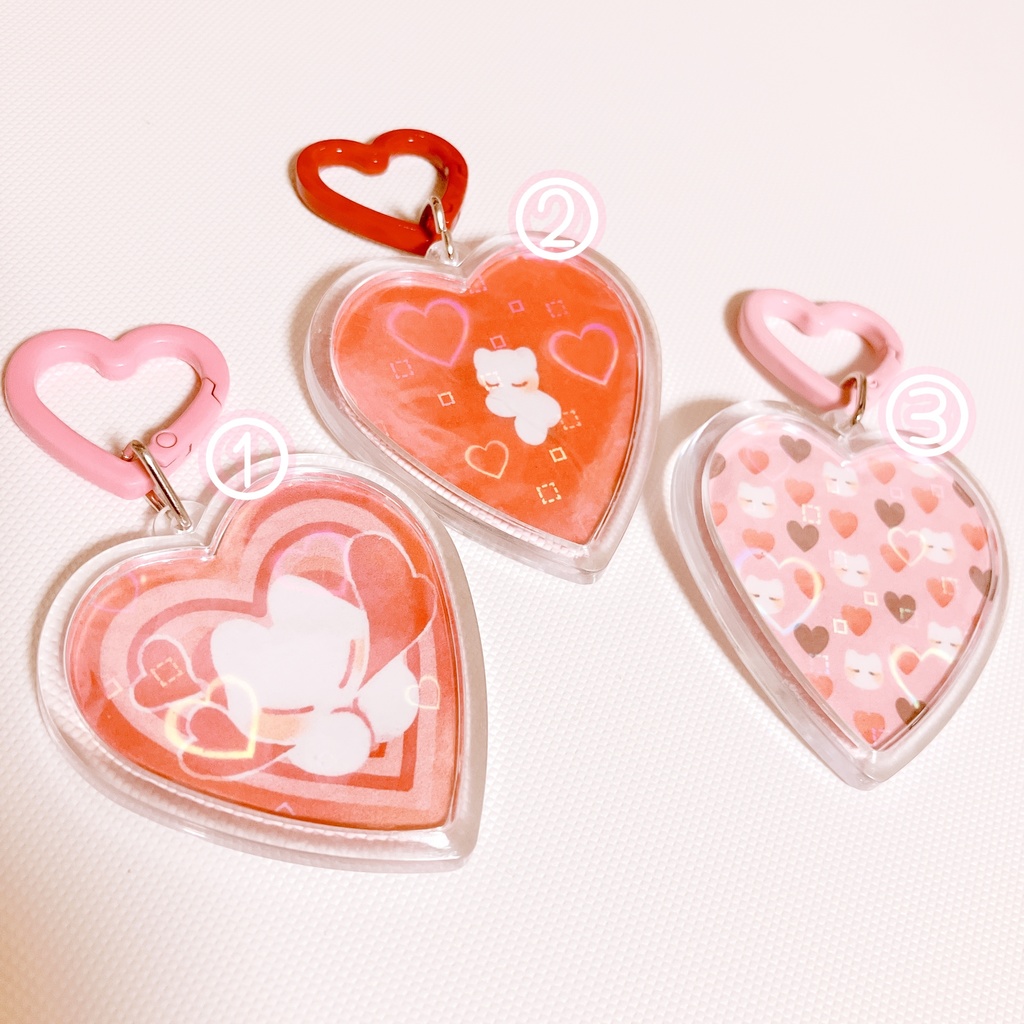 ハート型キーホルダー