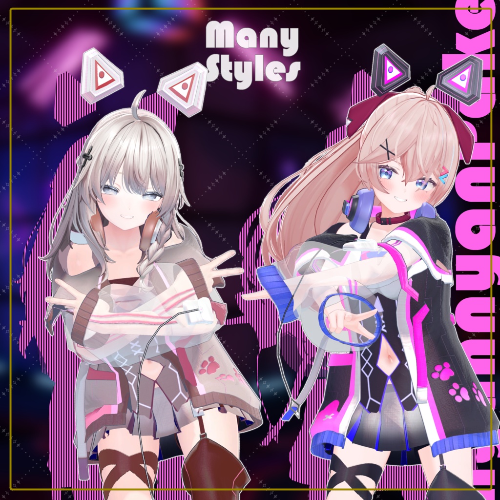 【５アバター対応】にゃんにゃんぱーかーフルセット-nyannyanPaker fullset-