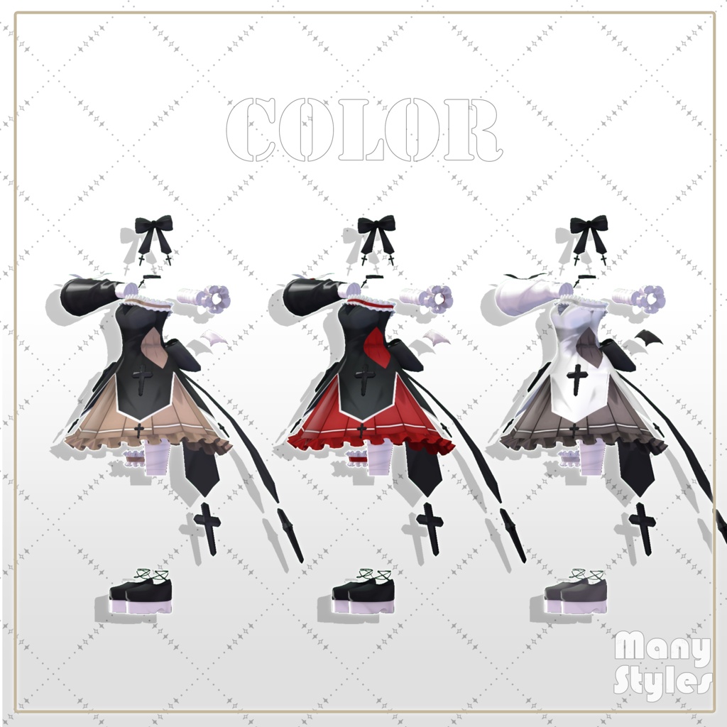 4/7まで1000円セール中!!【4アバター対応】ゴシックロザリオ-GothicRosary