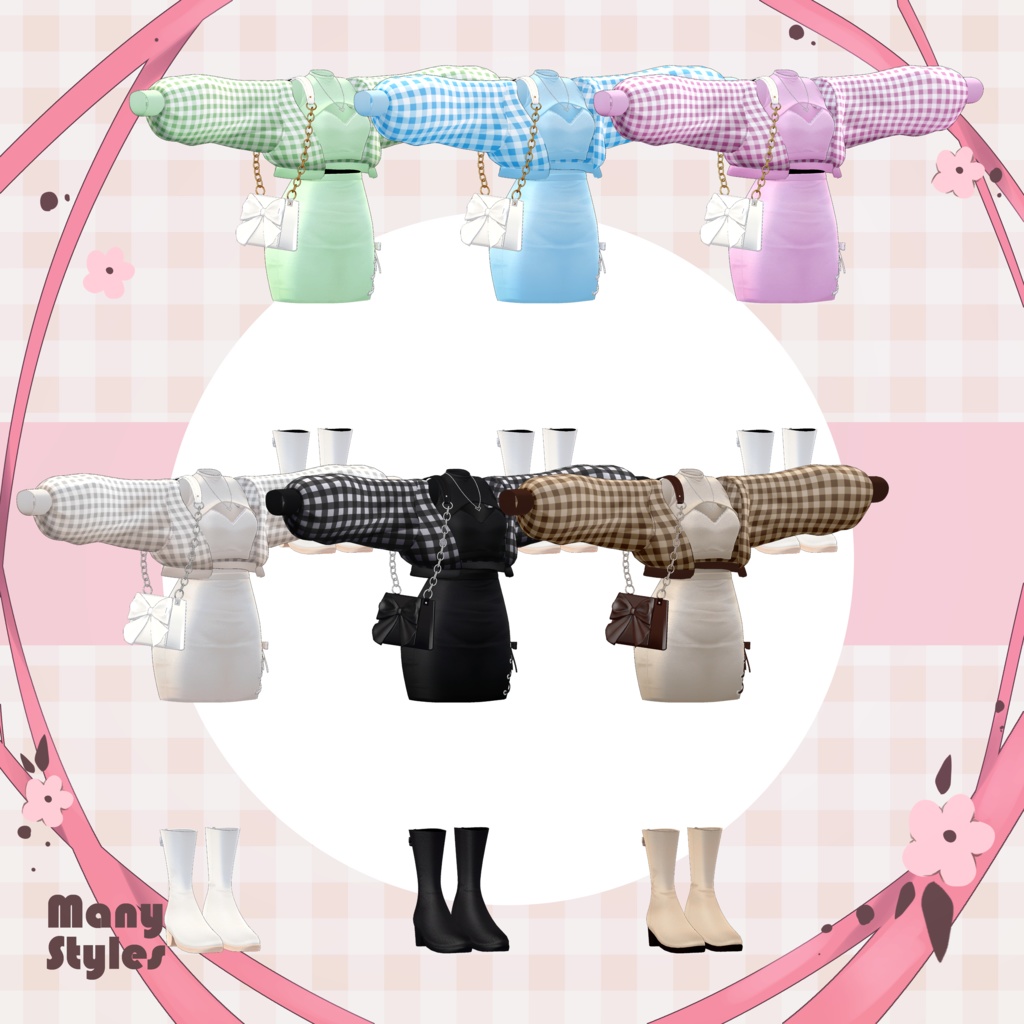 4/30まで50%OFF!【6アバター対応】ブラッシュペタルコーセット-Blush Petal Corset-