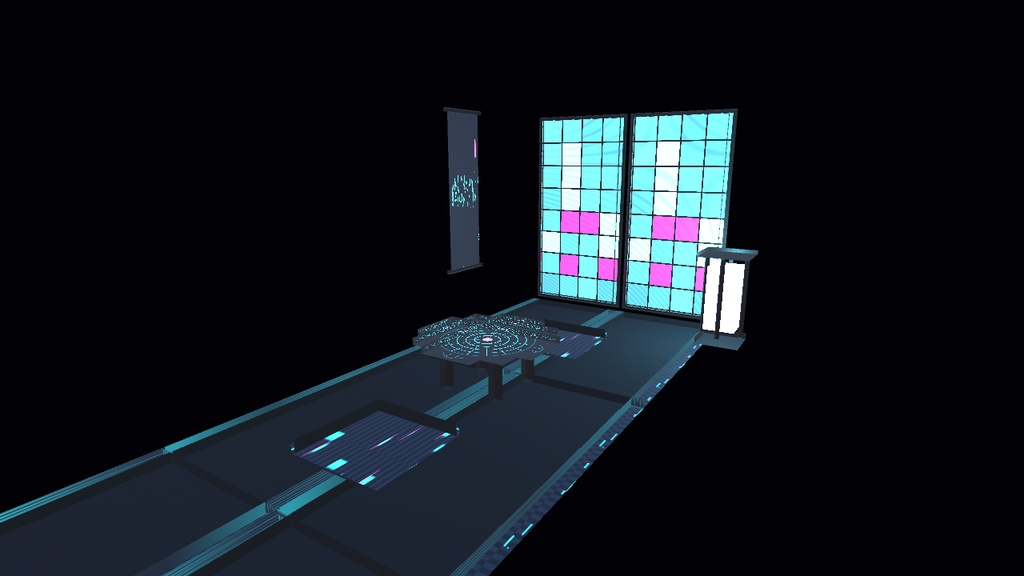 電脳六畳間キット【Quest対応 / VRChat・ゲーム・配信背景】— サイバーパンク和室 全部入り