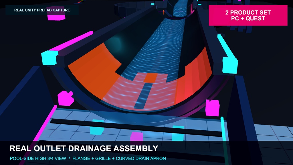 LIMINAL POOL+電脳宇宙ウォータースライダー SET【VRChat / PC・Quest】