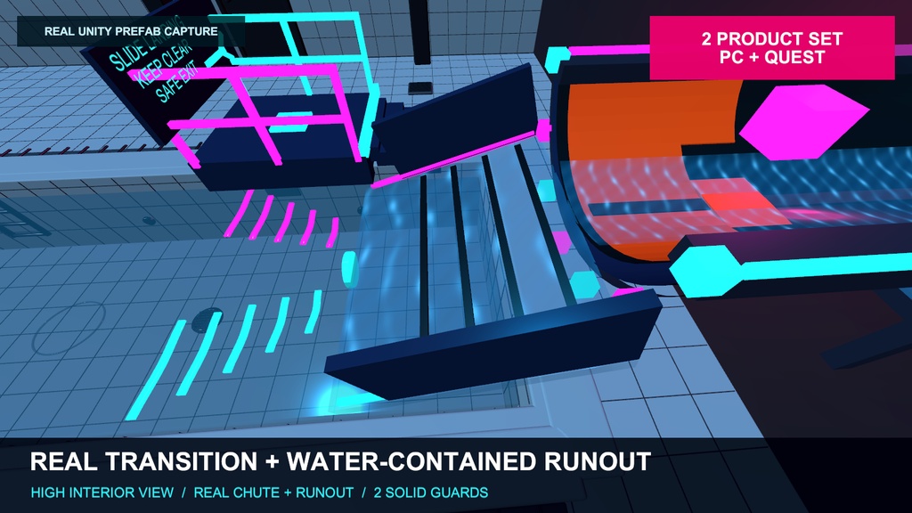 LIMINAL POOL+電脳宇宙ウォータースライダー SET【VRChat / PC・Quest】