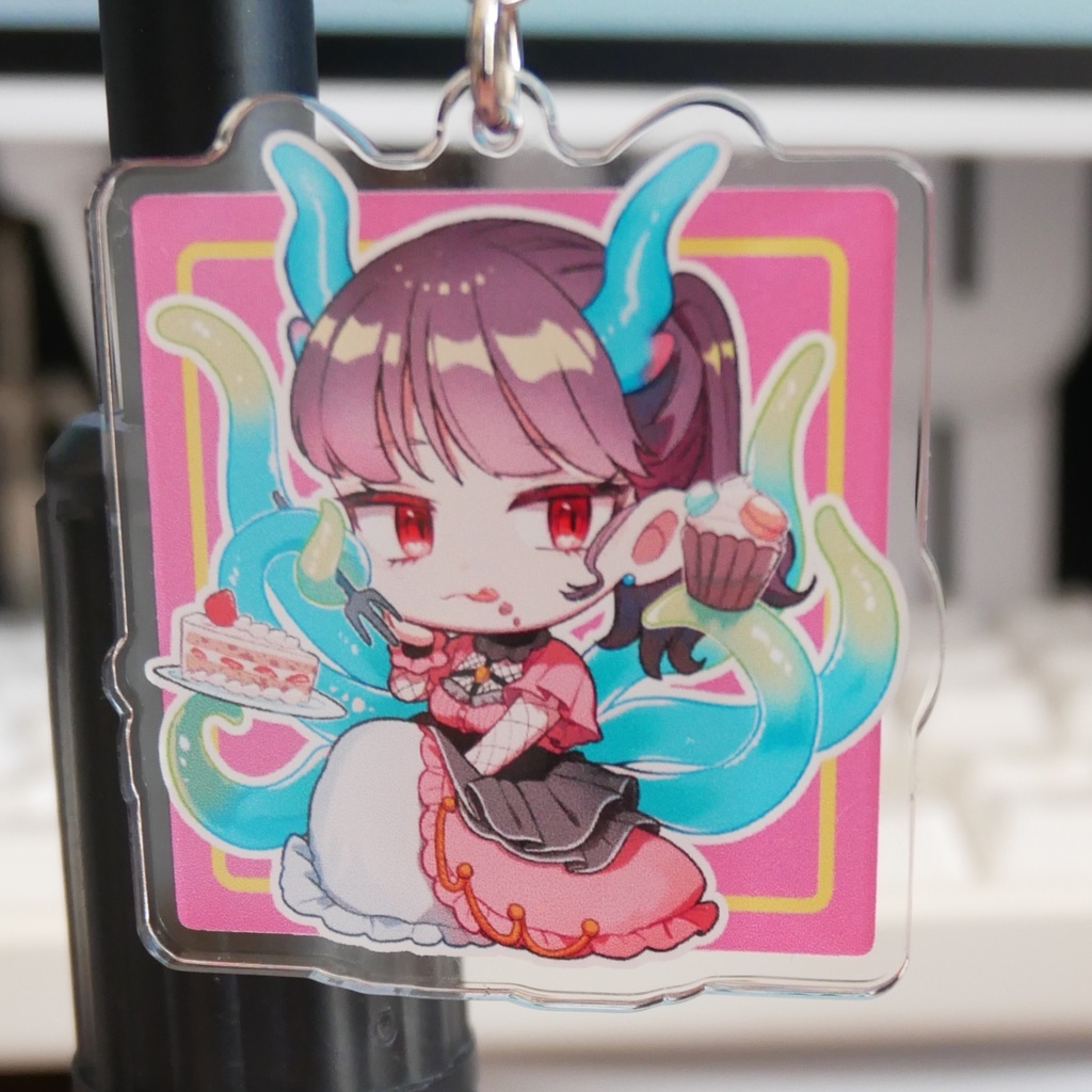【アクリルキーホルダー】あみだくじで作ったツノっ子でグッズ作ってみた【創作キャラクター】