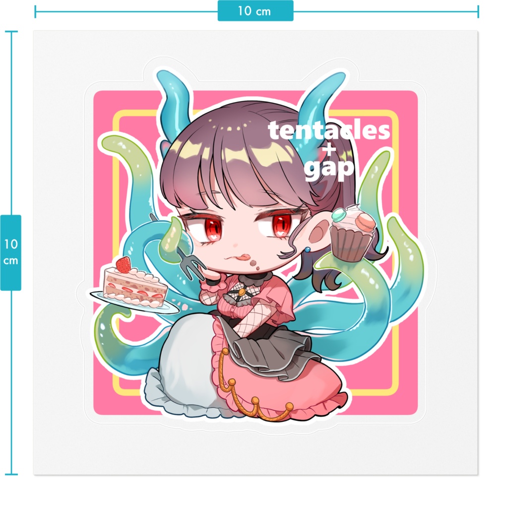 【ステッカー】あみだくじで作ったツノっ子でグッズ作ってみた【創作キャラクター】