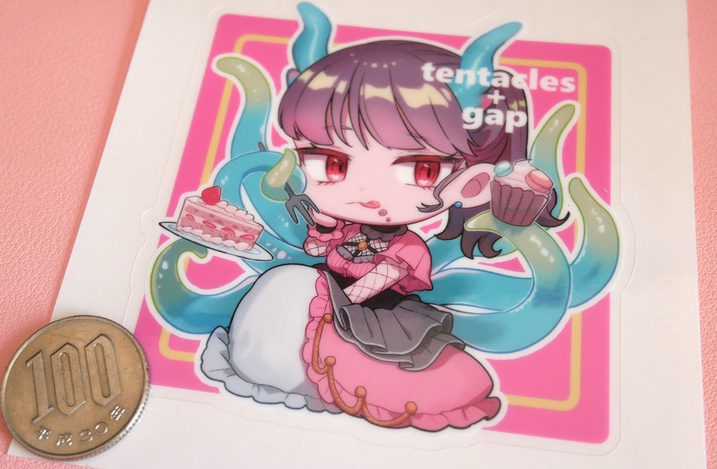 【ステッカー】あみだくじで作ったツノっ子でグッズ作ってみた【創作キャラクター】