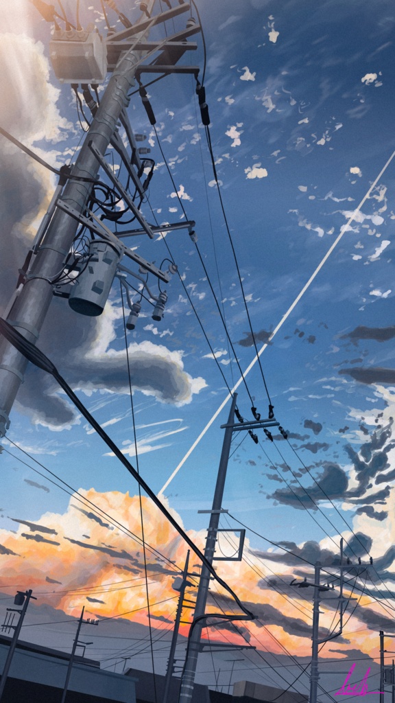 まどろみの夏空　PSD無料配布