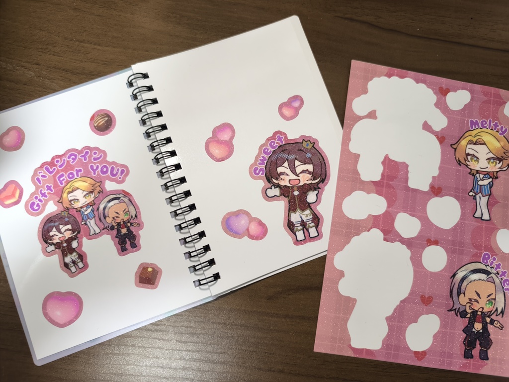 バレンタインギフトフォーユー♡キラキラステッカー
