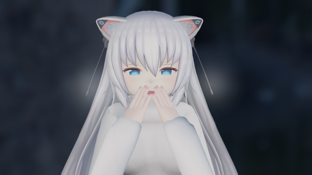 【VRchat想定】タートルネックのふかふか衣装