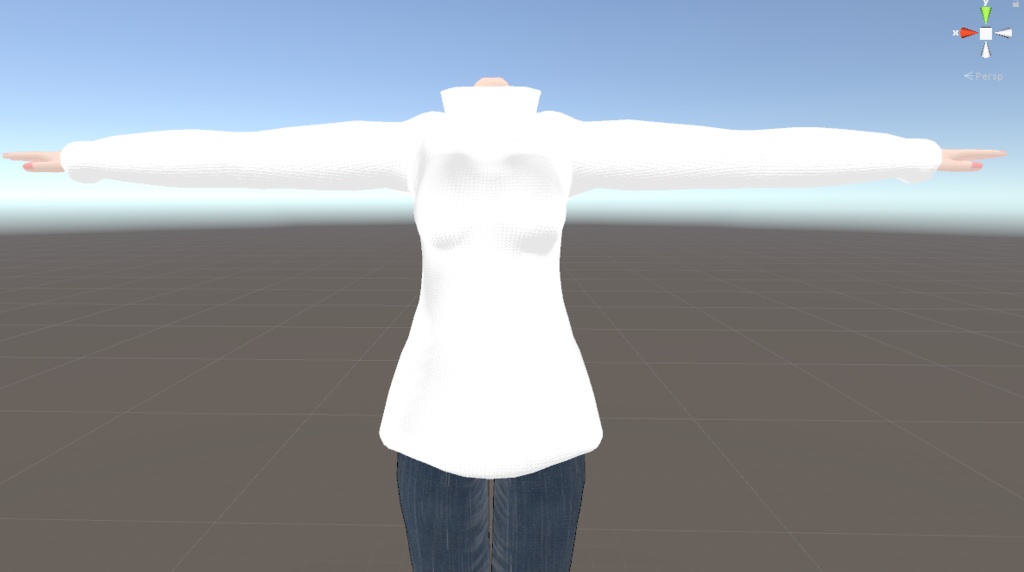 【VRchat想定】タートルネックのふかふか衣装