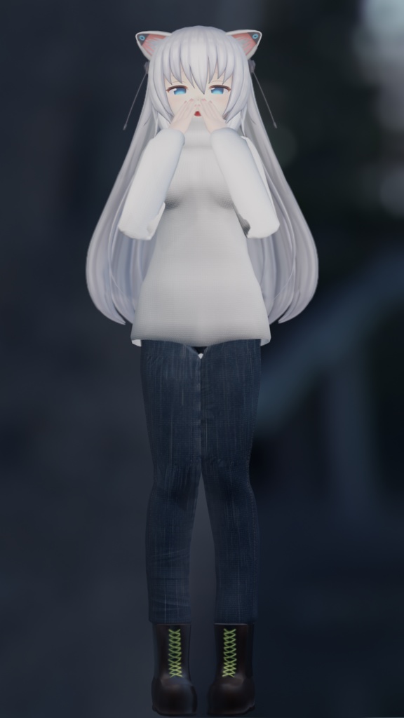 【VRchat想定】タートルネックのふかふか衣装