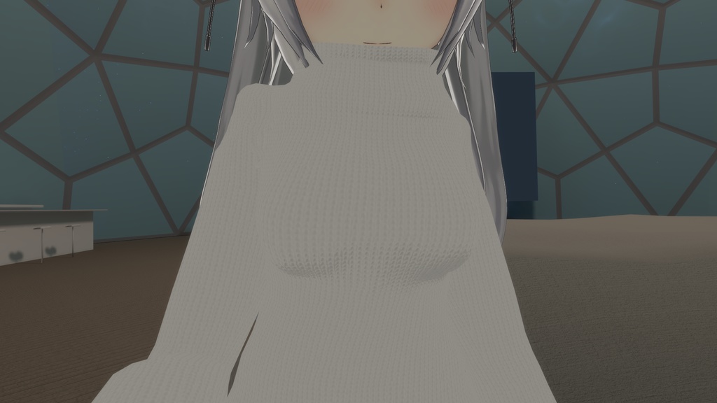 【VRchat想定】タートルネックのふかふか衣装