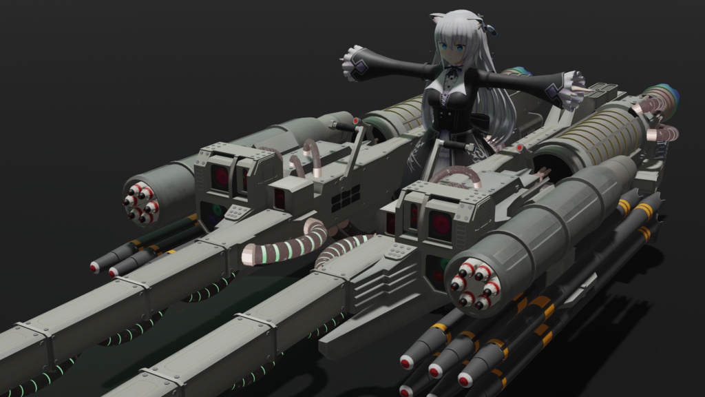 MLTAA-RailLauncher 大型携行火器3Dモデル