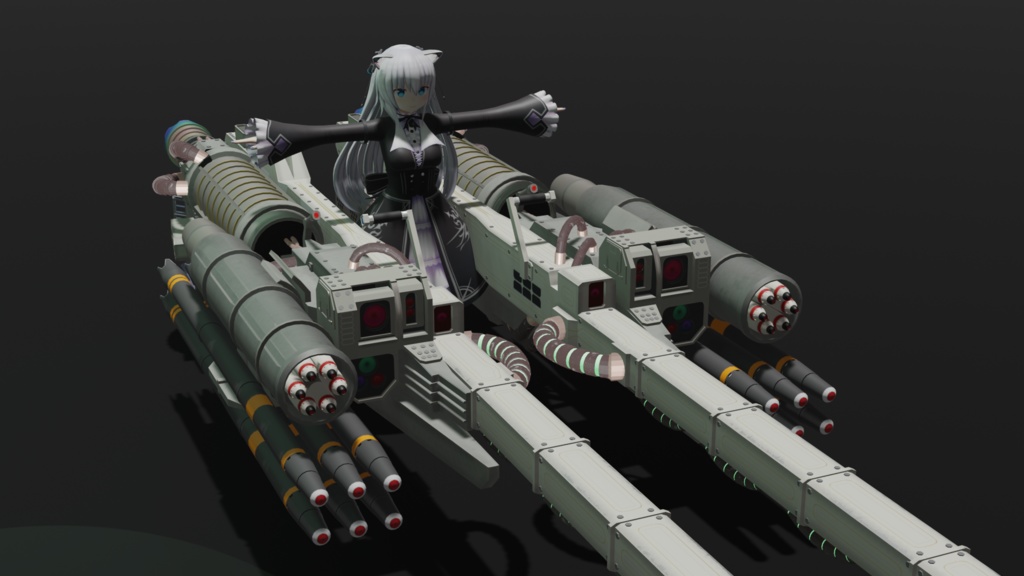 MLTAA-RailLauncher 大型携行火器3Dモデル