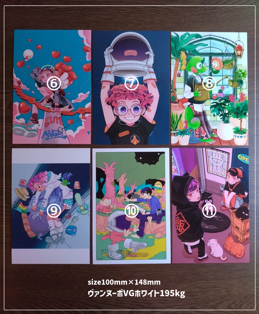 ポストカードセット(ランダム5種セット,選べる各種)