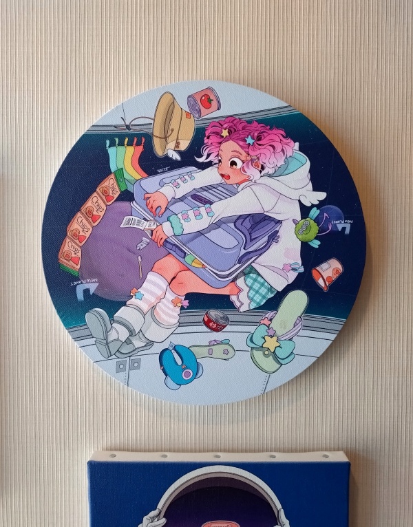 丸形キャンバスプリント【キャリーケース】