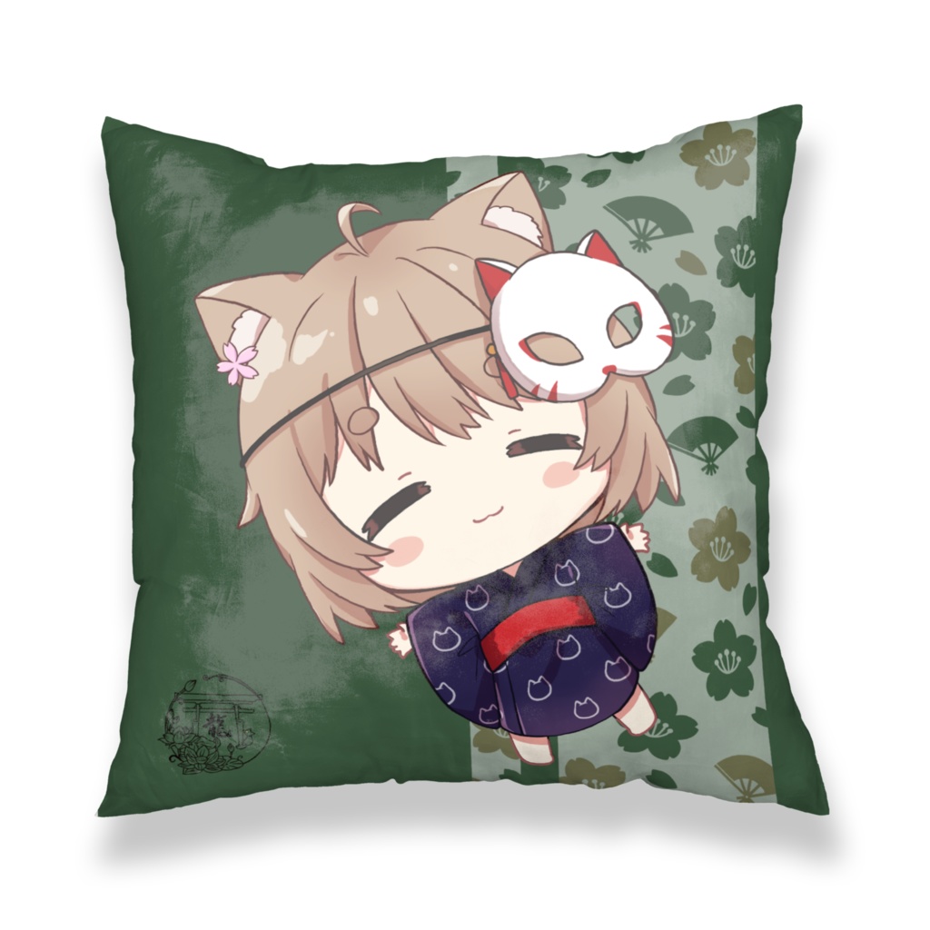 座布団風クッション カバー〈おやすみver.〉