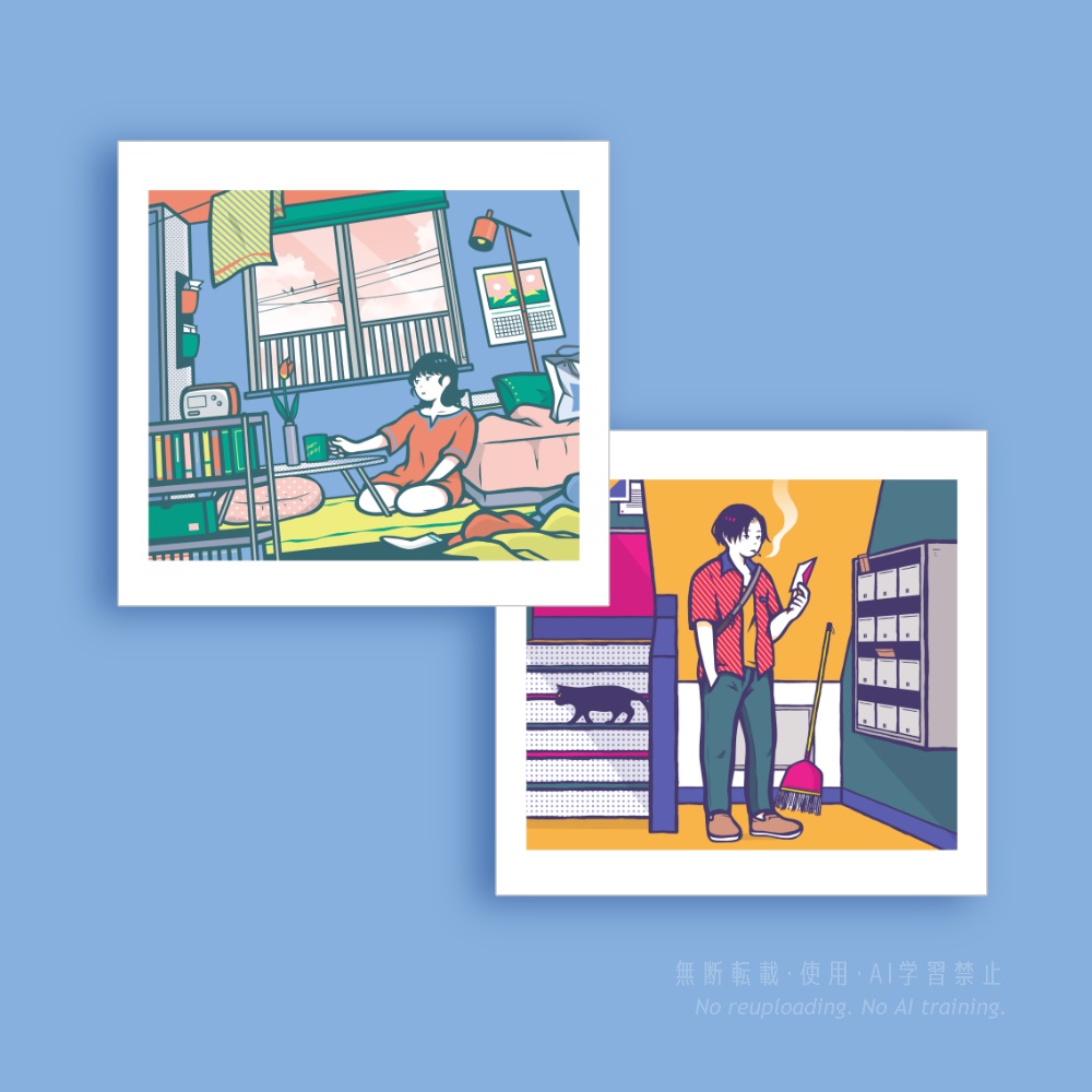 【SALE】イラストカード 2枚セット