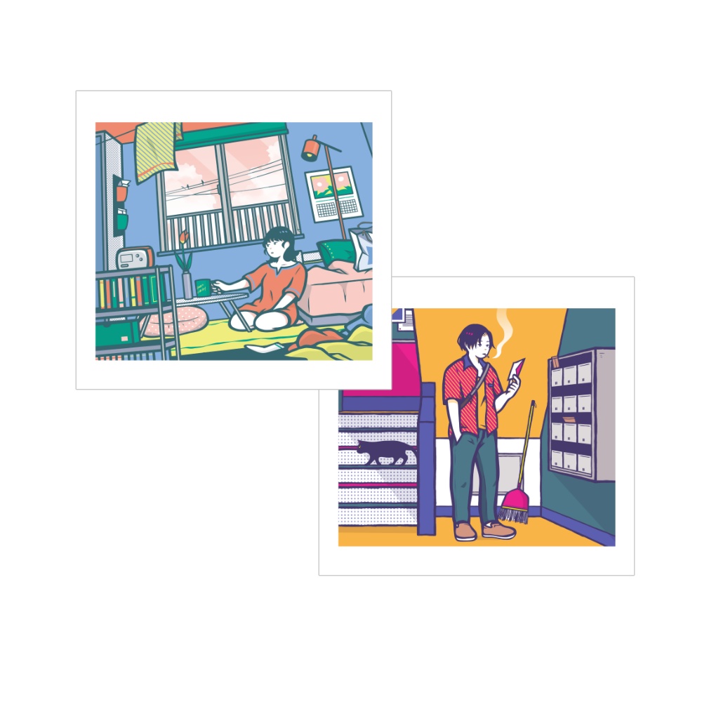 【SALE】イラストカード 2枚セット