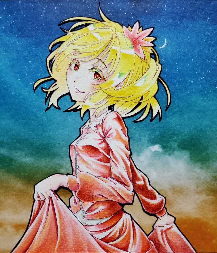 秋静葉さんミニ色紙「また来年」