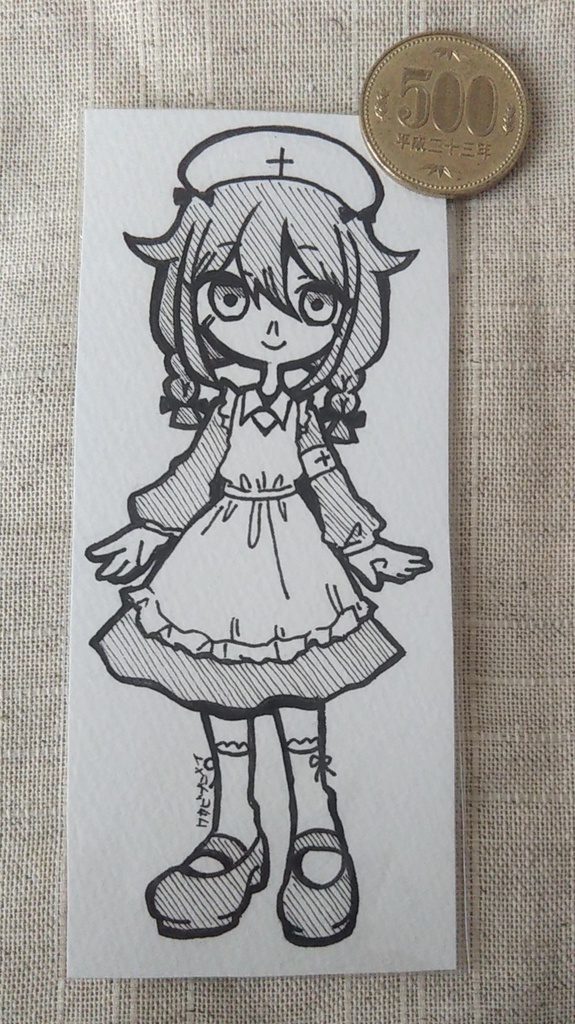 アナログミニ原画 紙イーゼル付き