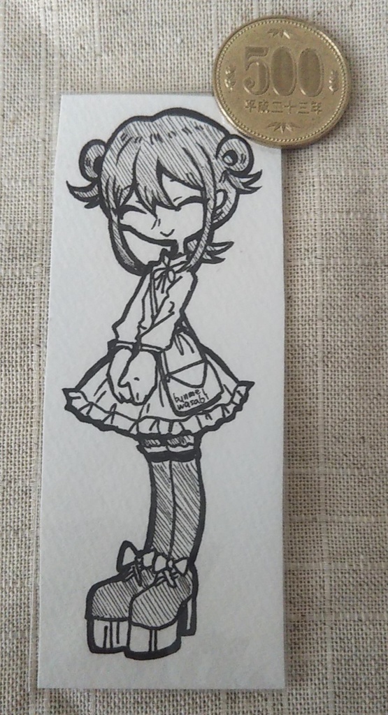 アナログミニ原画 紙イーゼル付き