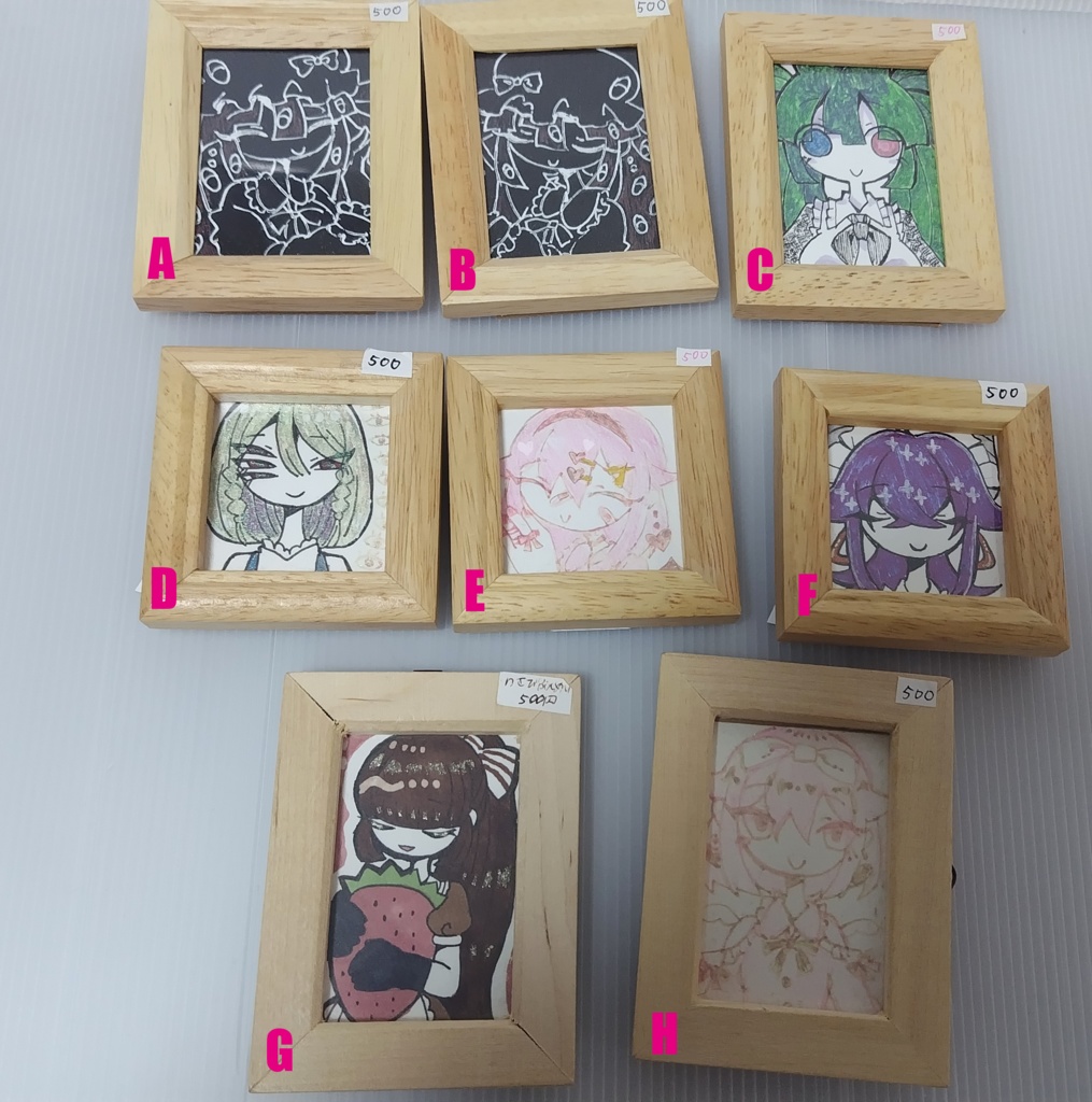 8cmミニ額縁入り原画