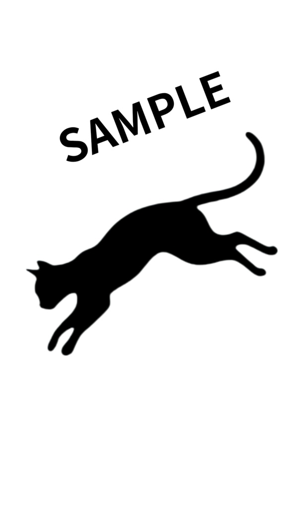 ネコシルエット透過イラスト10枚